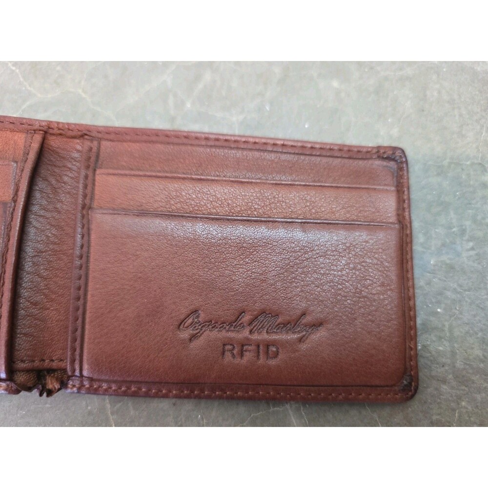 Osgoode Marley Ultra Mini Thinfold Leather Wallet - Brandy